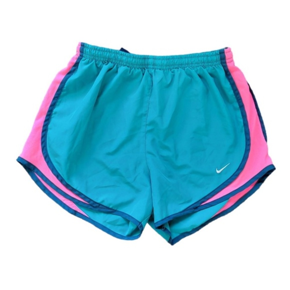 NIKE DRI FIT TURQUOISE PURPLE AND PINK SHORTS